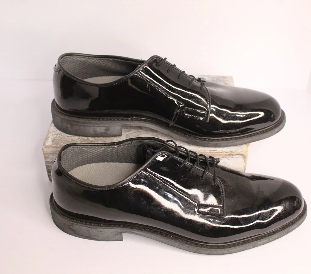 ALTAMA Black Men's 12.5 E Oxford Military Dress Blues‎ Uniform Vibram Shoes
